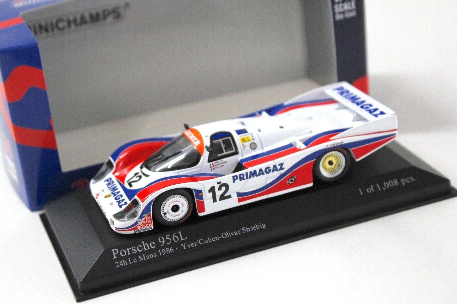 1:43 Minichamps Porsche 956L 24h Le Mans 1986 #12 Yver PRIMAGAZ