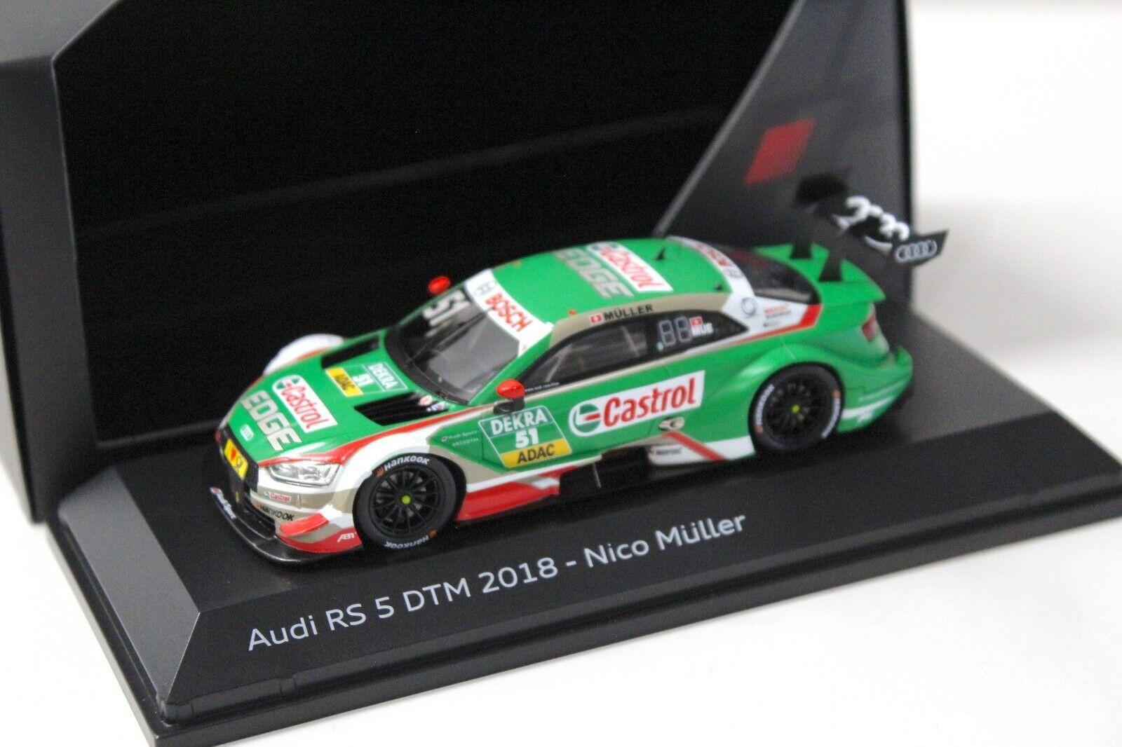 1:43 Spark Audi RS5 DTM 2018 Nico Müller #51 DEALER VERSION