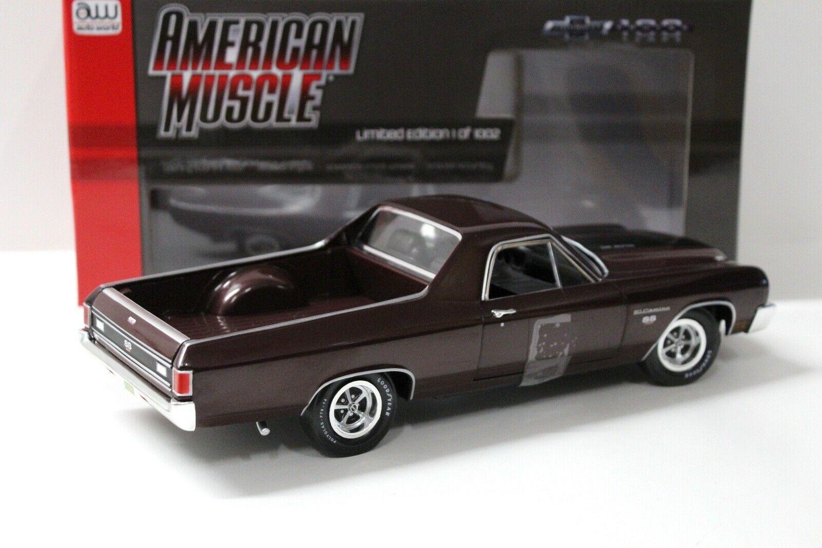 1:18 Auto World Chevrolet El Camino SS 1970 dark red
