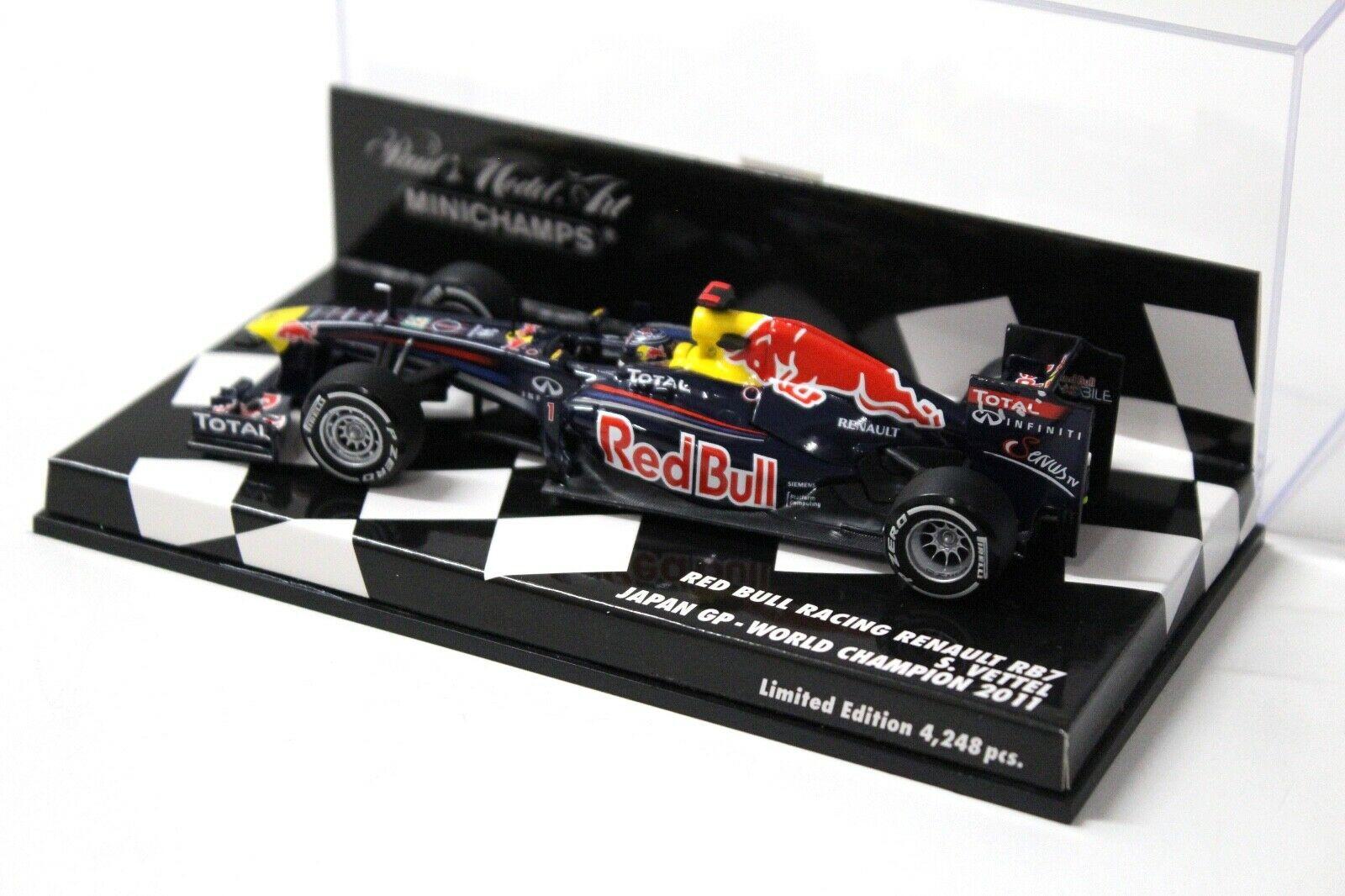 1:43 Minichamps Red Bull Racing Renault RB7 Vettel Japan GP