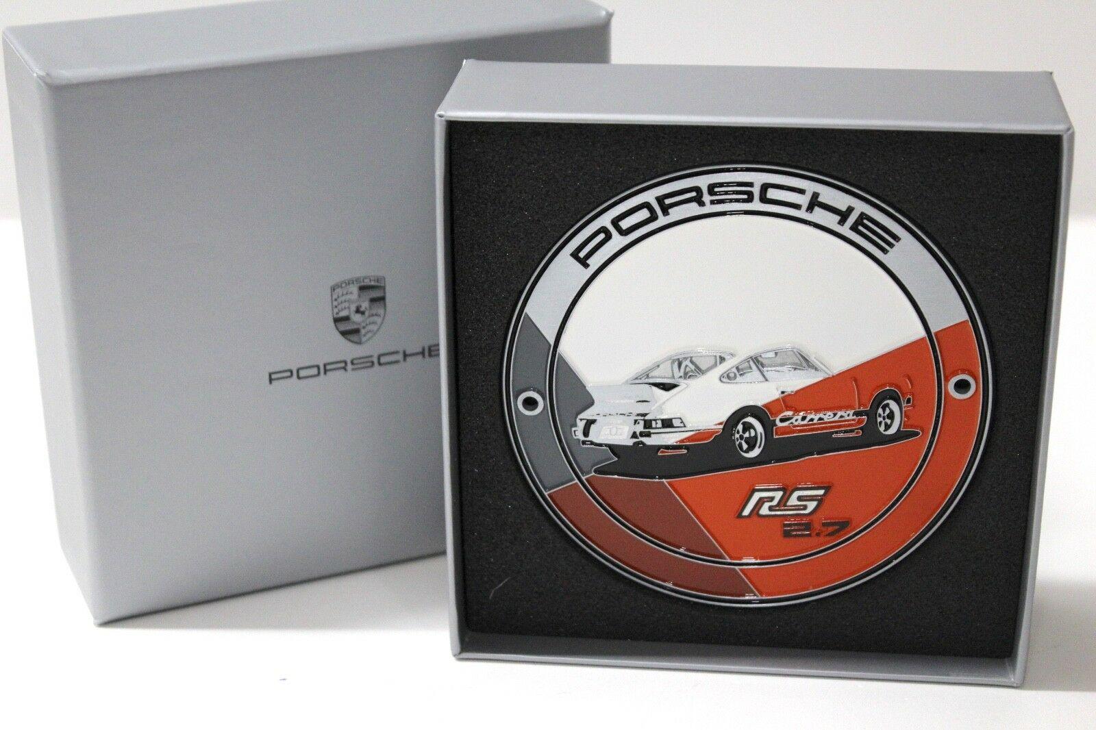 ID 41734 orig.jpg Porsche 911 RS 2.7 Grill Badge 1973 orange Emblem WAP DEALER VERSION
