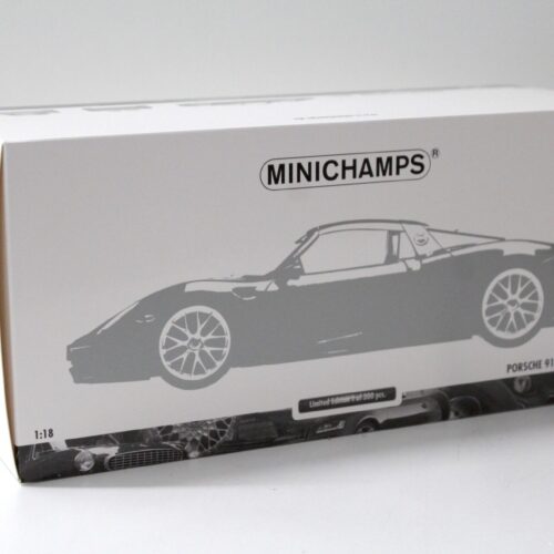 1:18 Minichamps Porsche 918 Spyder 2015 Weissach Package red/ white stripes