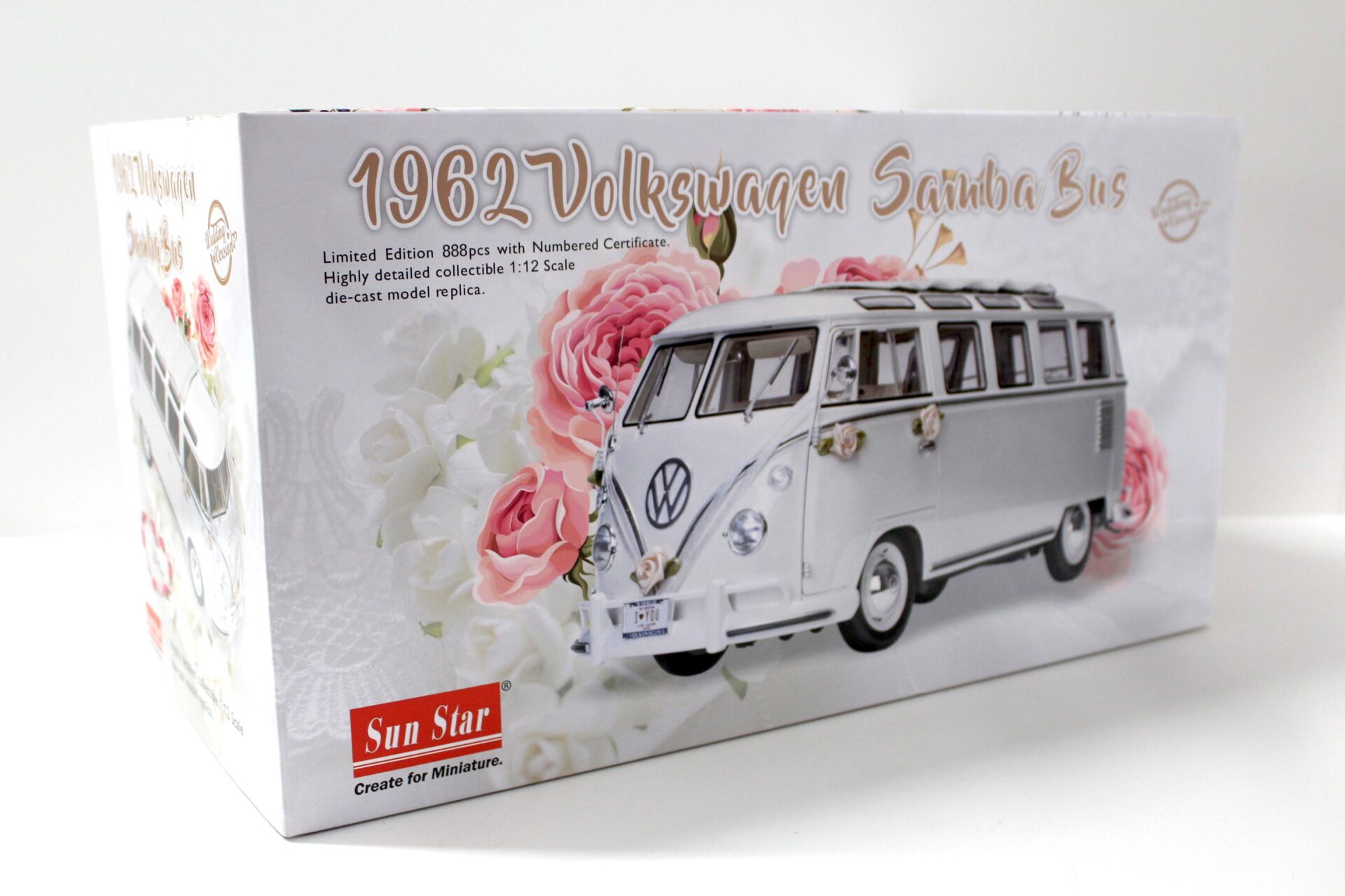 1:12 SunStar VW T1 Samba Bus 1962 Wedding Version white