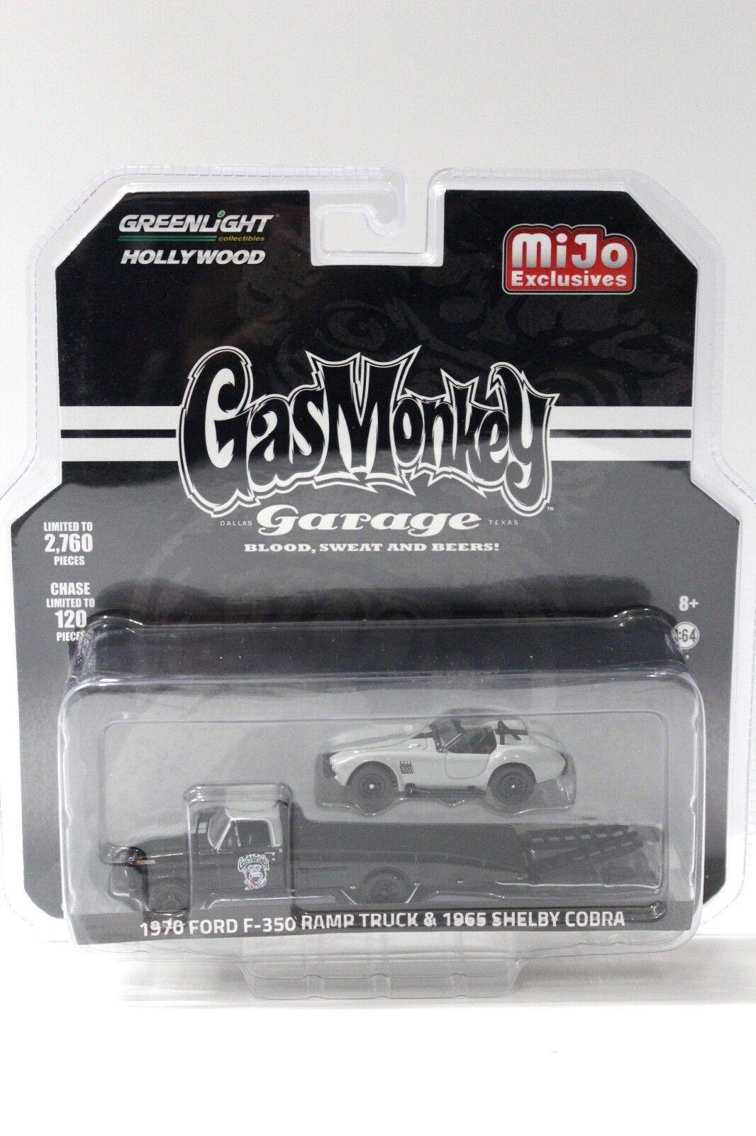 ID 44079 orig.jpg 1:64 Greenlight Ford F-350 Ramp Truck 1970 black/ grey GAS MONKEY