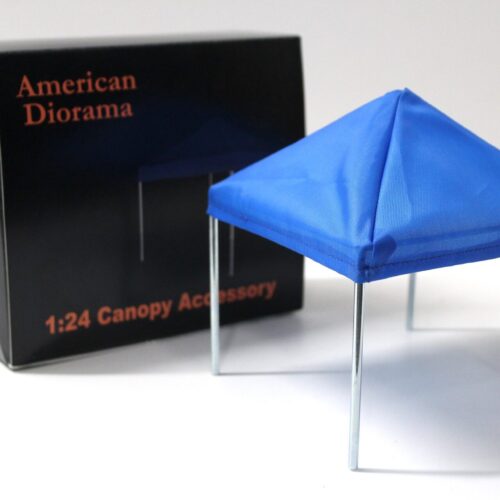 1:24 American Diorama Canopy Accessory Pavillon Zelt Chrom/ red/ blue