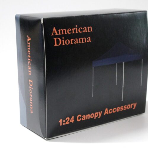 1:24 American Diorama Canopy Accessory Pavillon Zelt Chrom/ red/ blue