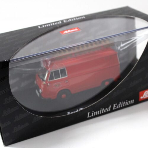 1:43 Schuco Ford Taunus Transit FEUERWEHR Ford Werk Köln red