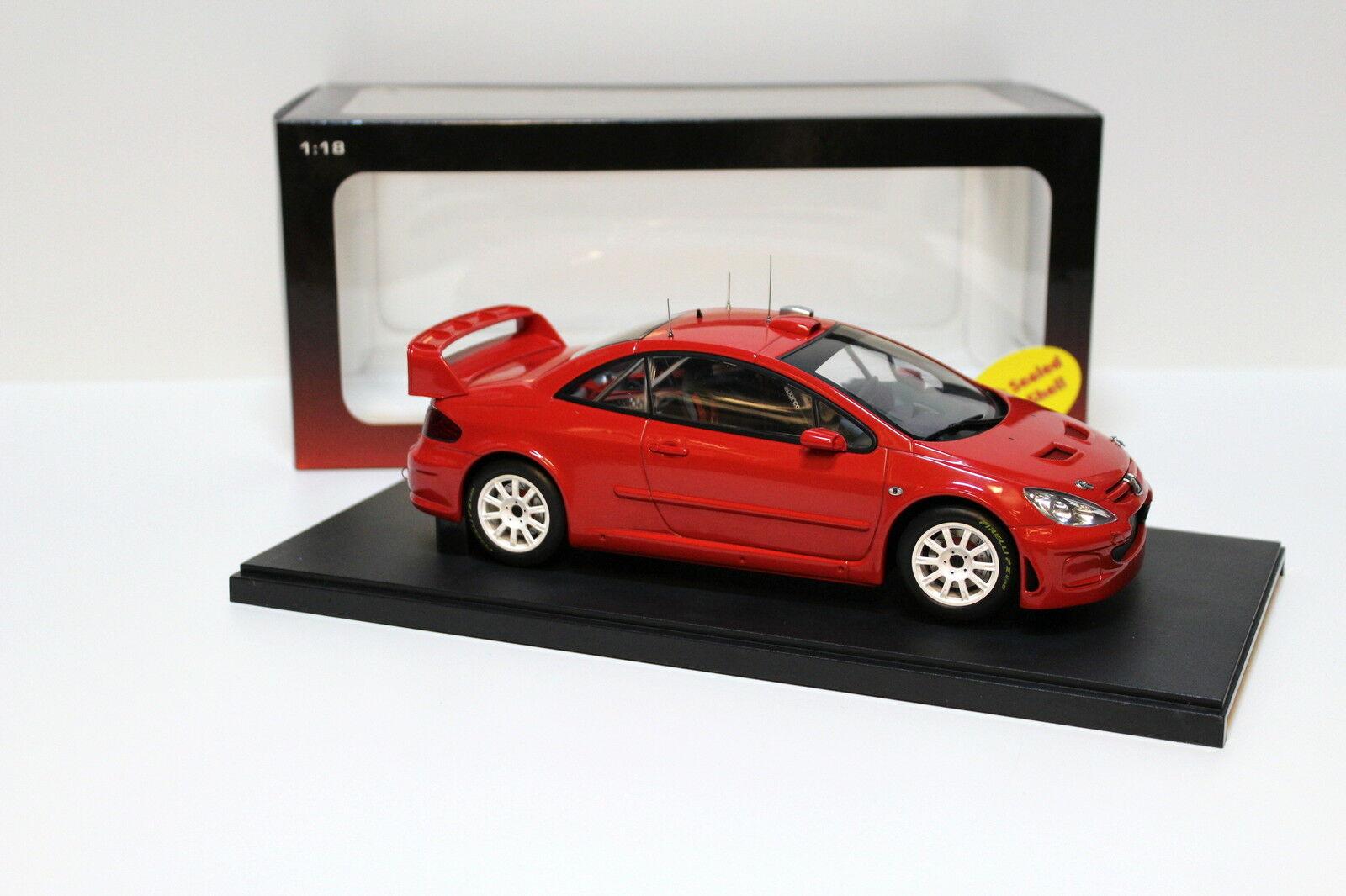 1:18 AutoArt Peugeot 307 WRC Rallye Plain Body red – Premium-Modelcars