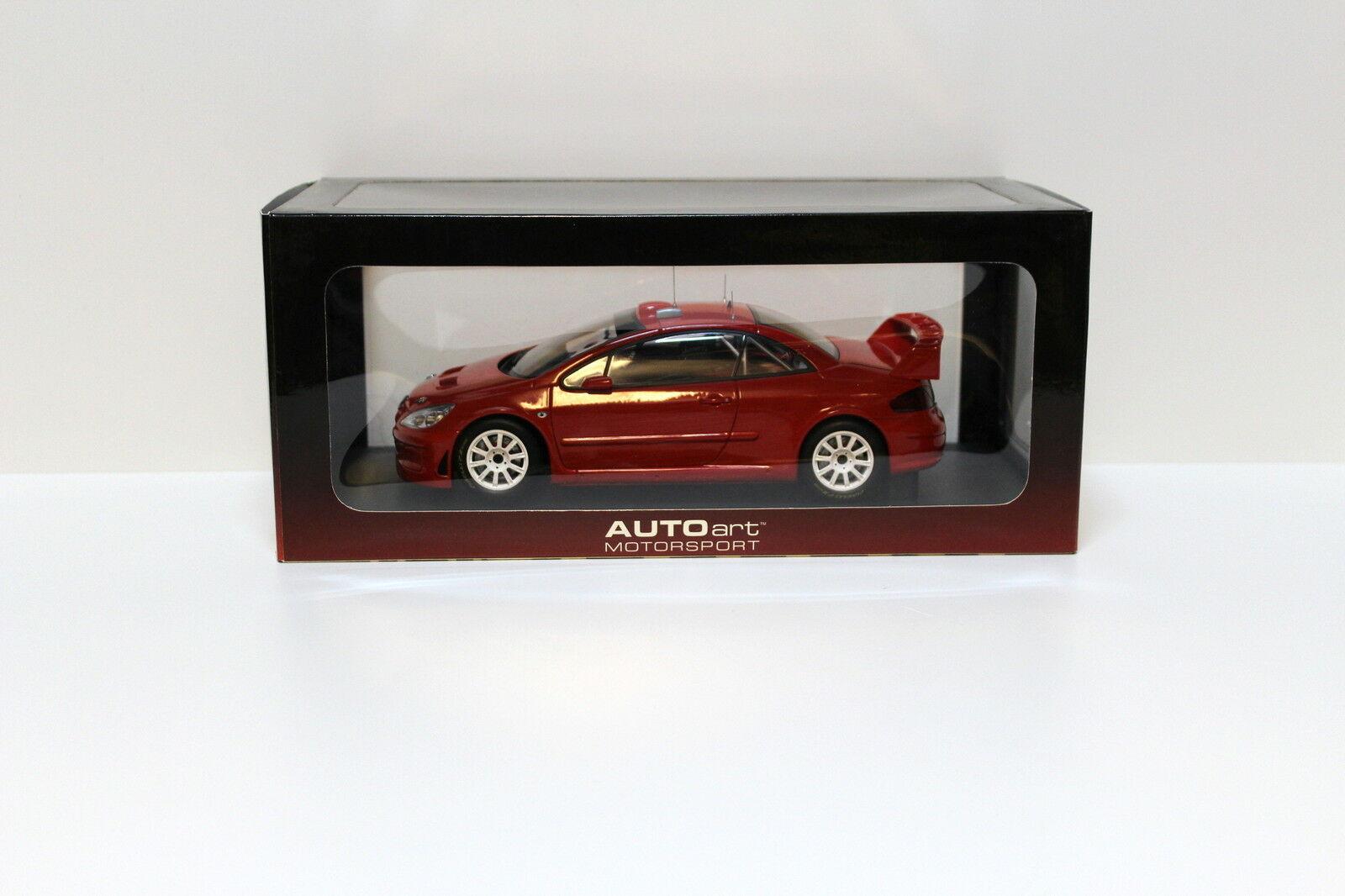 1:18 AutoArt Peugeot 307 WRC Rallye Plain Body red – Premium-Modelcars