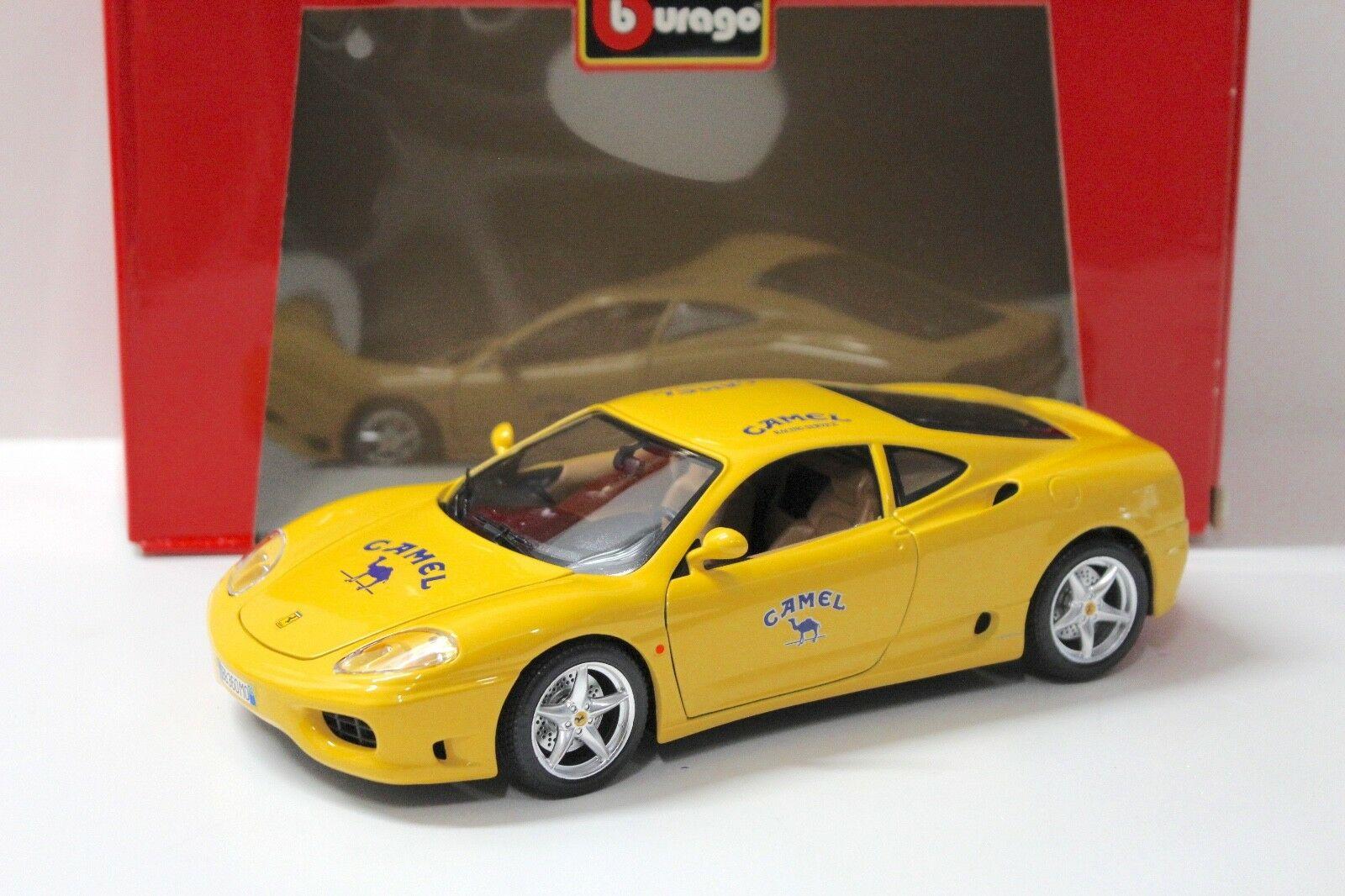 ID 47004 orig.jpg 1:18 Bburago Ferrari 360 Modena "CAMEL" 1999 yellow