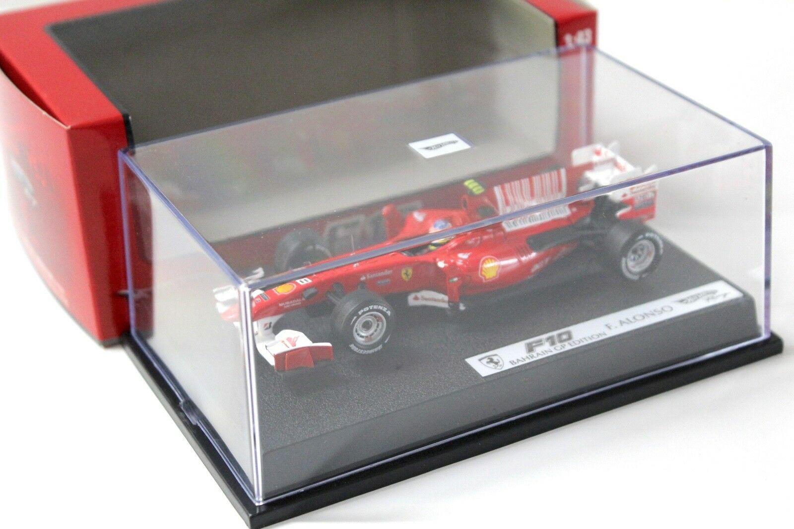 1:43 Hot Wheels Ferrari F10 F.Alonso BAHRAIN GP