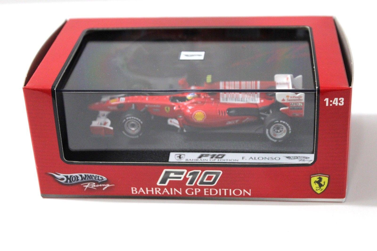 1:43 Hot Wheels Ferrari F10 F.Alonso BAHRAIN GP