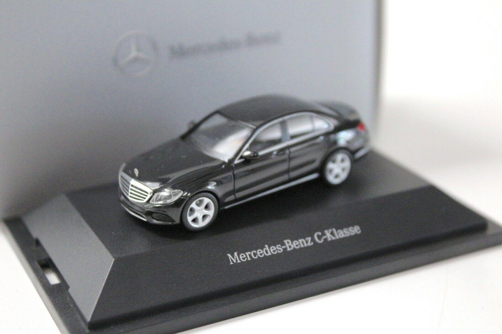 1:87 Herpa Mercedes C-Klasse Sedan W205 black DEALER VERSION