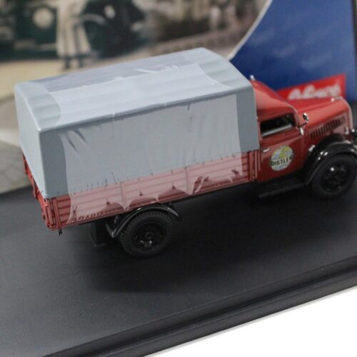 1:43 Schuco Opel Blitz S 3t Pritsche mit Plane DISTLER dark red