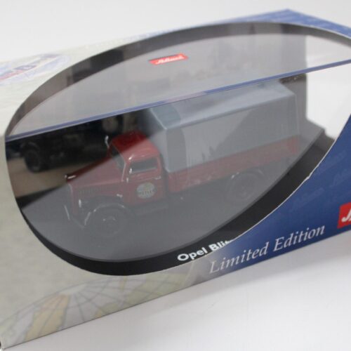 1:43 Schuco Opel Blitz S 3t Pritsche mit Plane DISTLER dark red