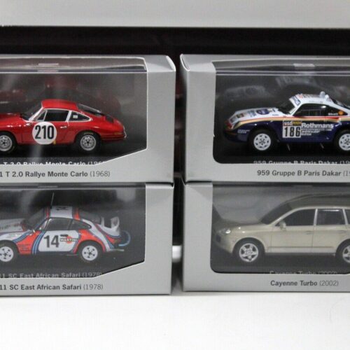 1:43 Minichamps Porsche Offroad SET 4 pcs 911, Cayenne DEALER VERSION