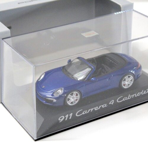 1:43 Minichamps Porsche 911 (991) Carrera 4 Cabriolet blue DEALER VERSION