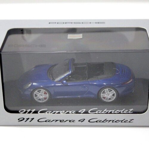 1:43 Minichamps Porsche 911 (991) Carrera 4 Cabriolet blue DEALER VERSION