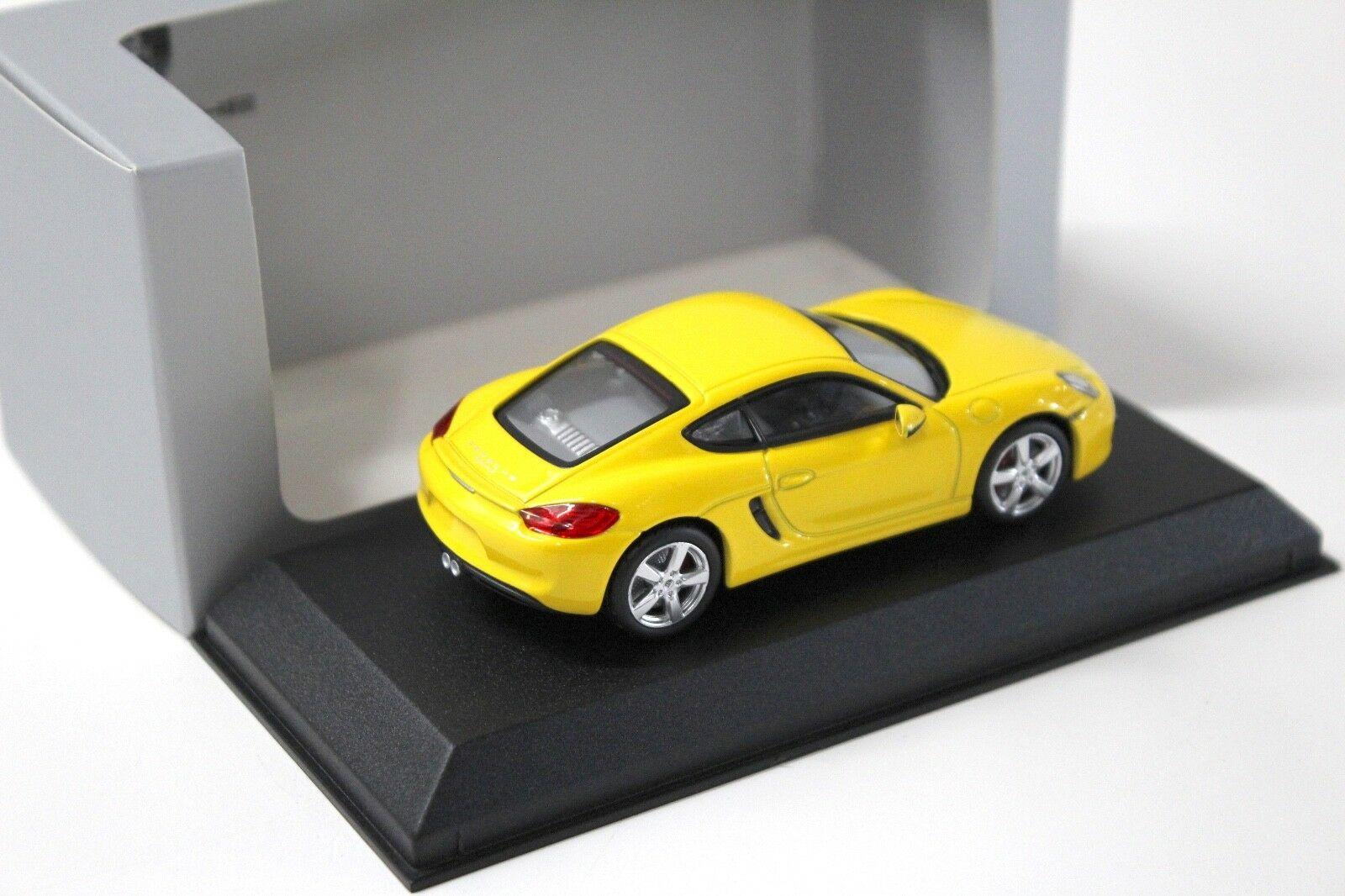 1:43 Norev Porsche Cayman S yellow DEALER VERSION