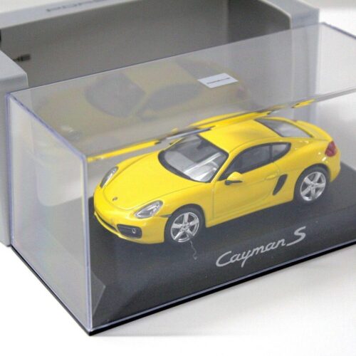 1:43 Norev Porsche Cayman S yellow DEALER VERSION