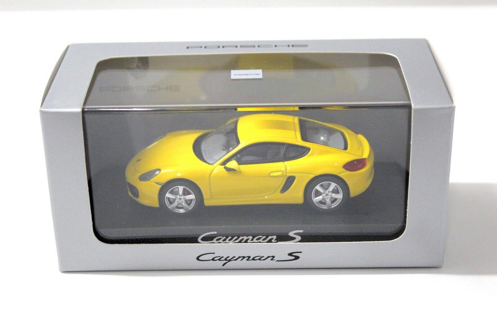 1:43 Norev Porsche Cayman S yellow DEALER VERSION