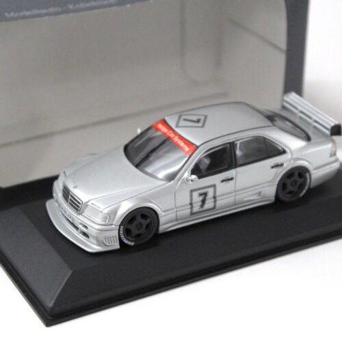 1:43 Minichamps Mercedes C-Klasse Testcar #7 silver DEALER VERSION