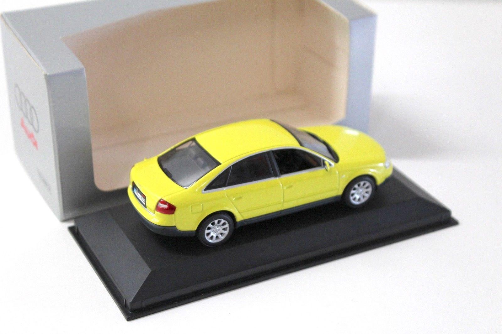 1:43 Minichamps Audi A6 (C5) Limousine yellow DEALER VERSION