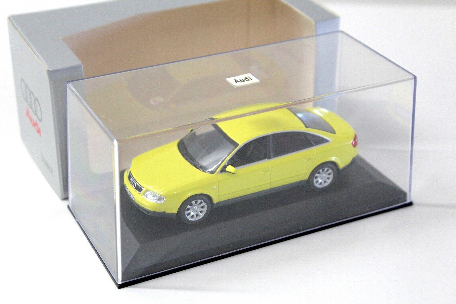 1:43 Minichamps Audi A6 (C5) Limousine yellow DEALER VERSION