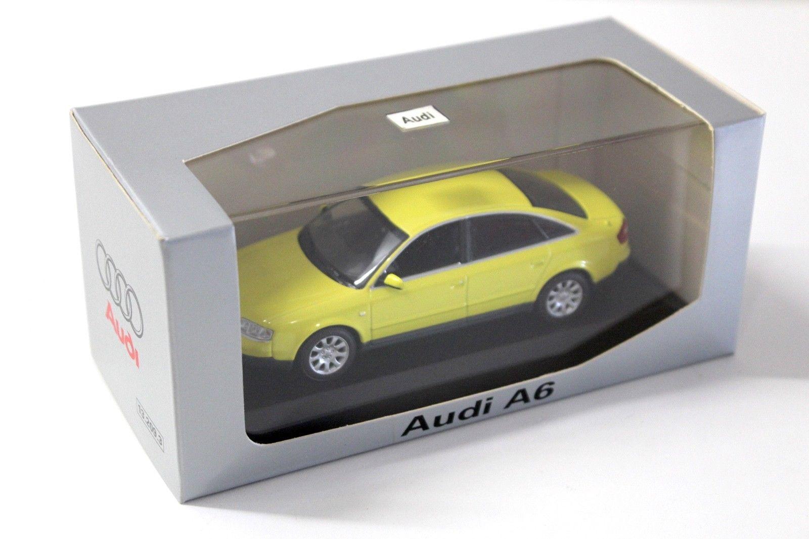 1:43 Minichamps Audi A6 (C5) Limousine yellow DEALER VERSION