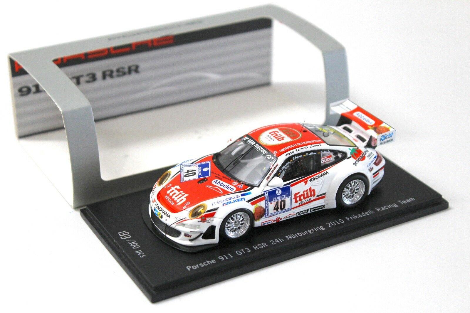 1:43 Spark Porsche 911 997 GT3 RSR 24h Frikadelli 2010 #40 SIGNIERT DEALER VERSION