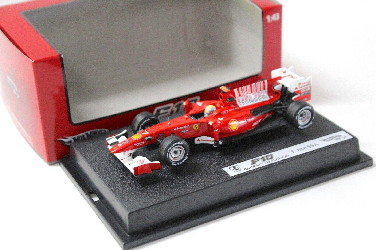 1:43 Hot Wheels Ferrari F10 F. Massa BAHRAIN GP