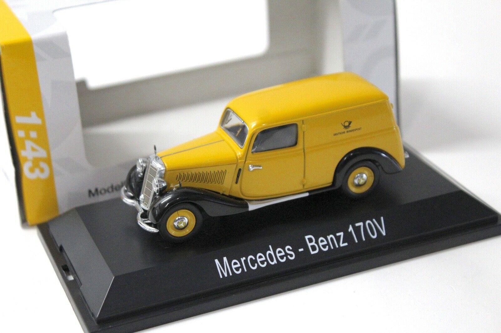 ID 50636 orig.jpg 1:43 Schuco Mercedes 170V Deutsche Bundespost yellow