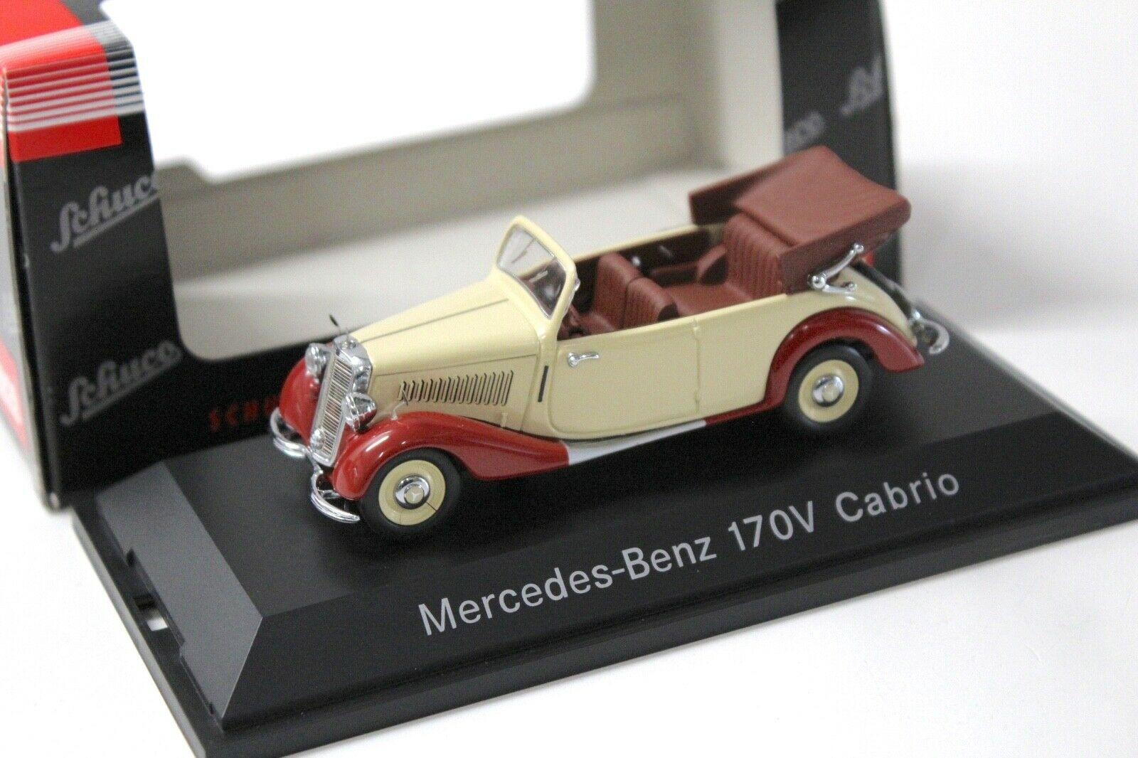ID 50642 orig.jpg 1:43 Schuco Mercedes 170V Cabrio beige/ red