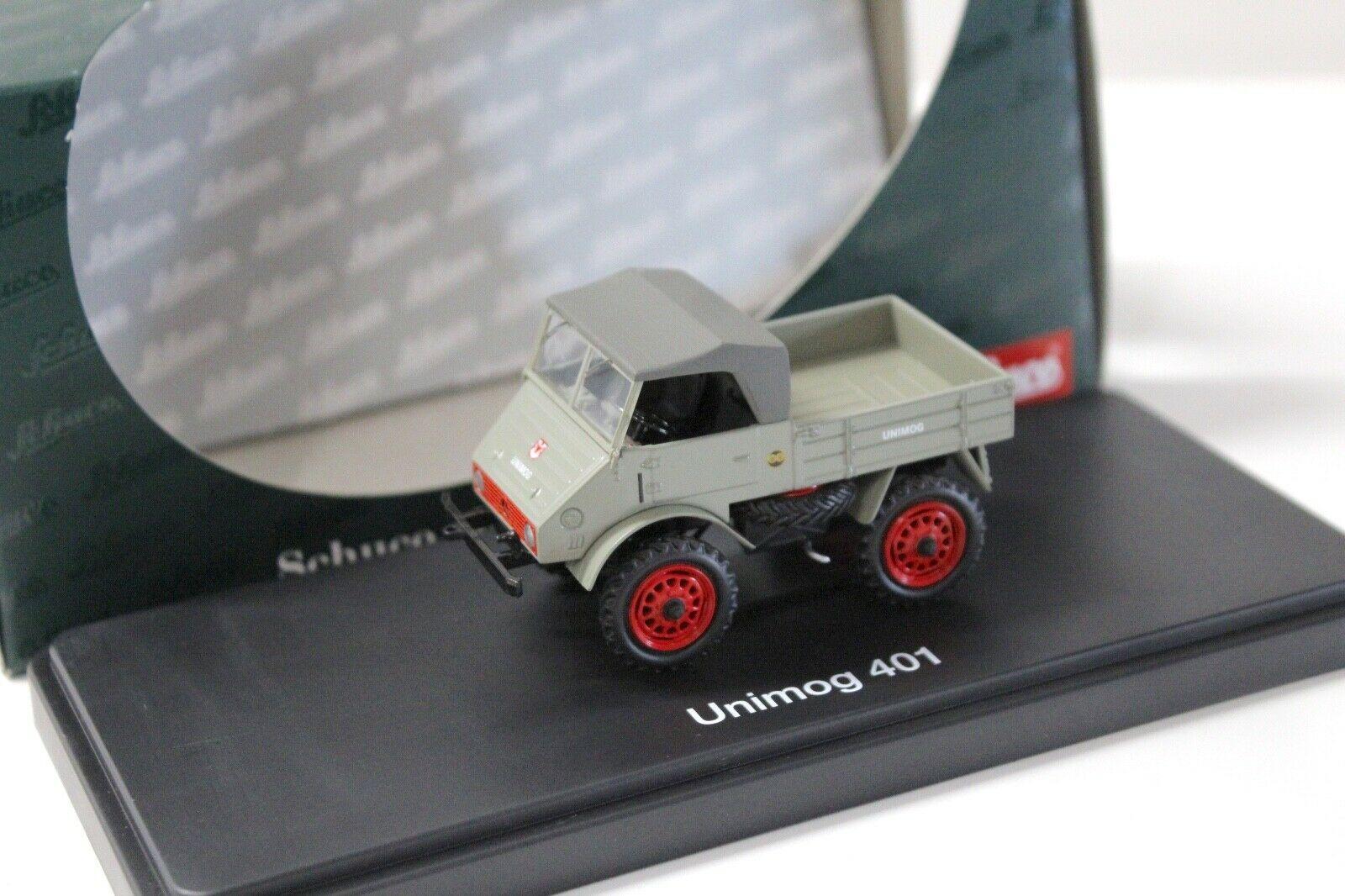 ID 50672 orig.jpg 1:43 Schuco Mercedes Unimog 401 Faltdach grey