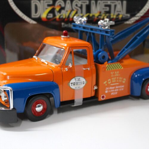1:18 Road Signature 1953 Ford F-100 Wrecker Abschleppen Y.M. Towing orange
