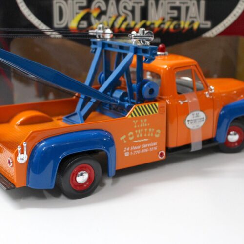 1:18 Road Signature 1953 Ford F-100 Wrecker Abschleppen Y.M. Towing orange