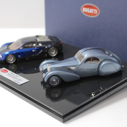 1:43 LookSmart SET Bugatti 57SC Atlantic blue + Bugatti Veyron Study blue