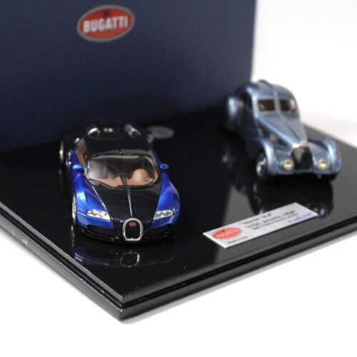 1:43 LookSmart SET Bugatti 57SC Atlantic blue + Bugatti Veyron Study blue