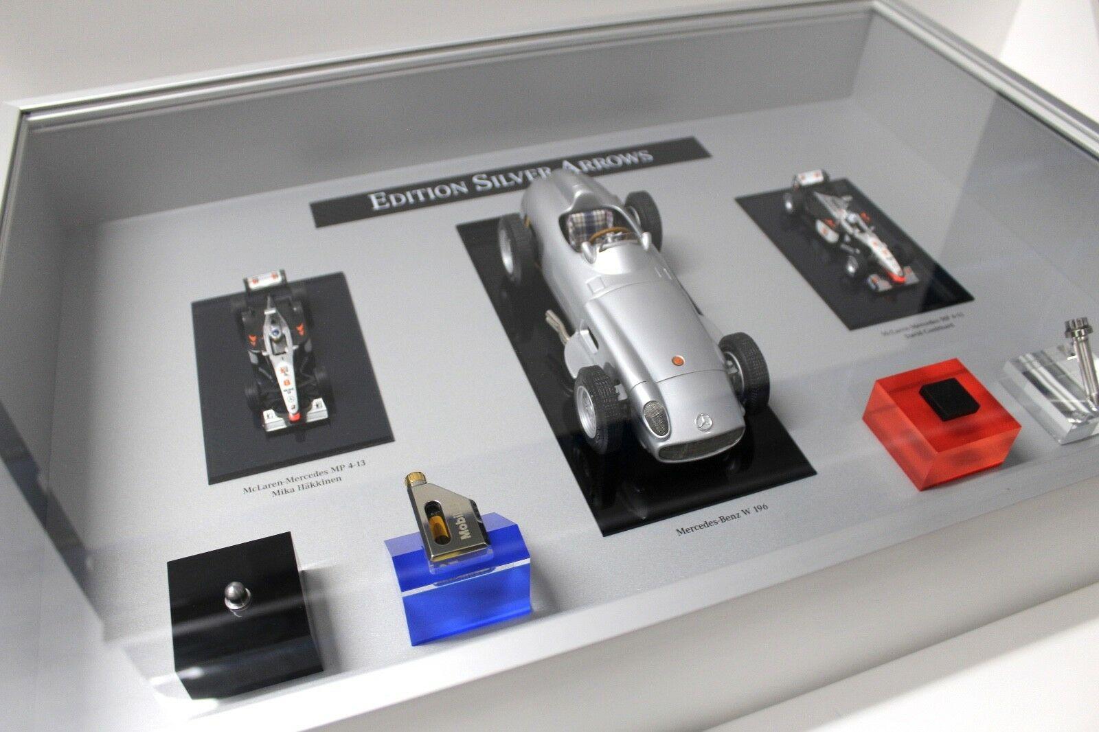 ID 51948 orig.jpg Mercedes-Benz Edition SILVER ARROWS SET 1998 1:43 &1:18 Limited Edition 418/500 - Außenbox Signiert!