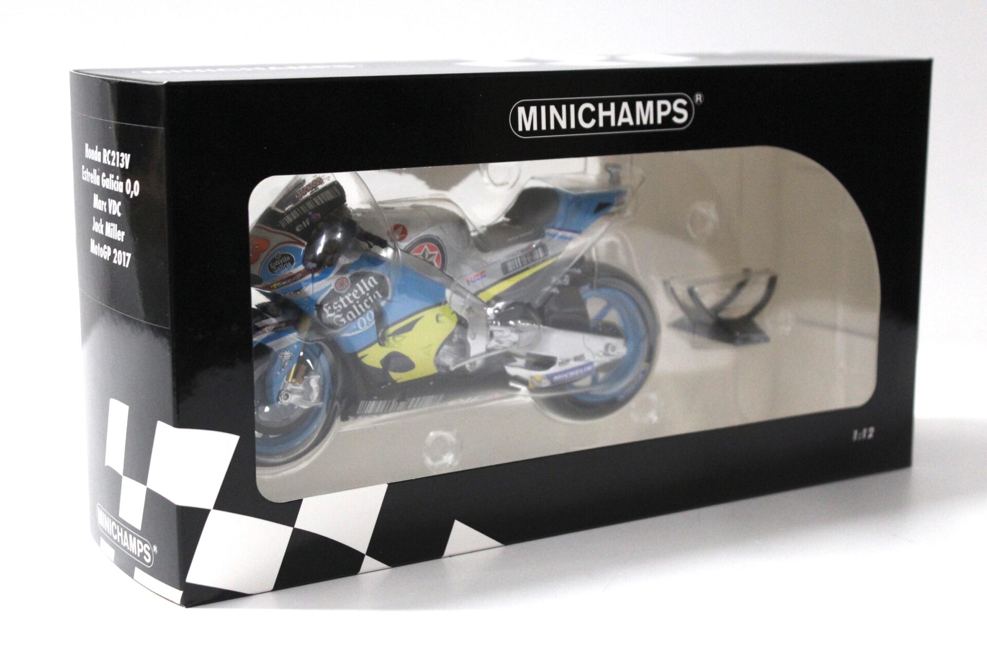 1:12 Minichamps Honda RC213V Estrella Galicia 0,0 Marc VDC Miller MotoGP 2017