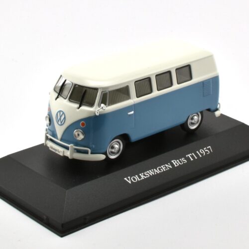 1:43 Atlas Minibus Collection VW Bus T1 blue/ white 1957 - Image 1