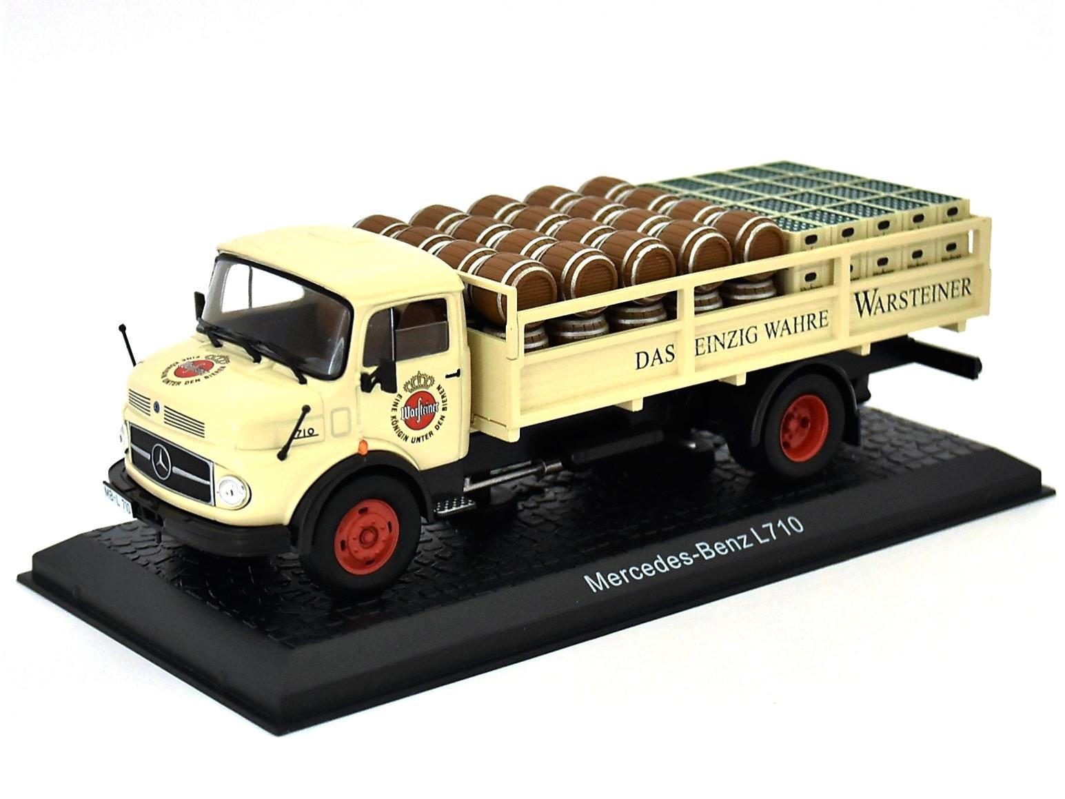 ID 52903 orig.jpg 1:43 Atlas BEER Trucks LKW Mercedes L710 Pritsche Warsteiner