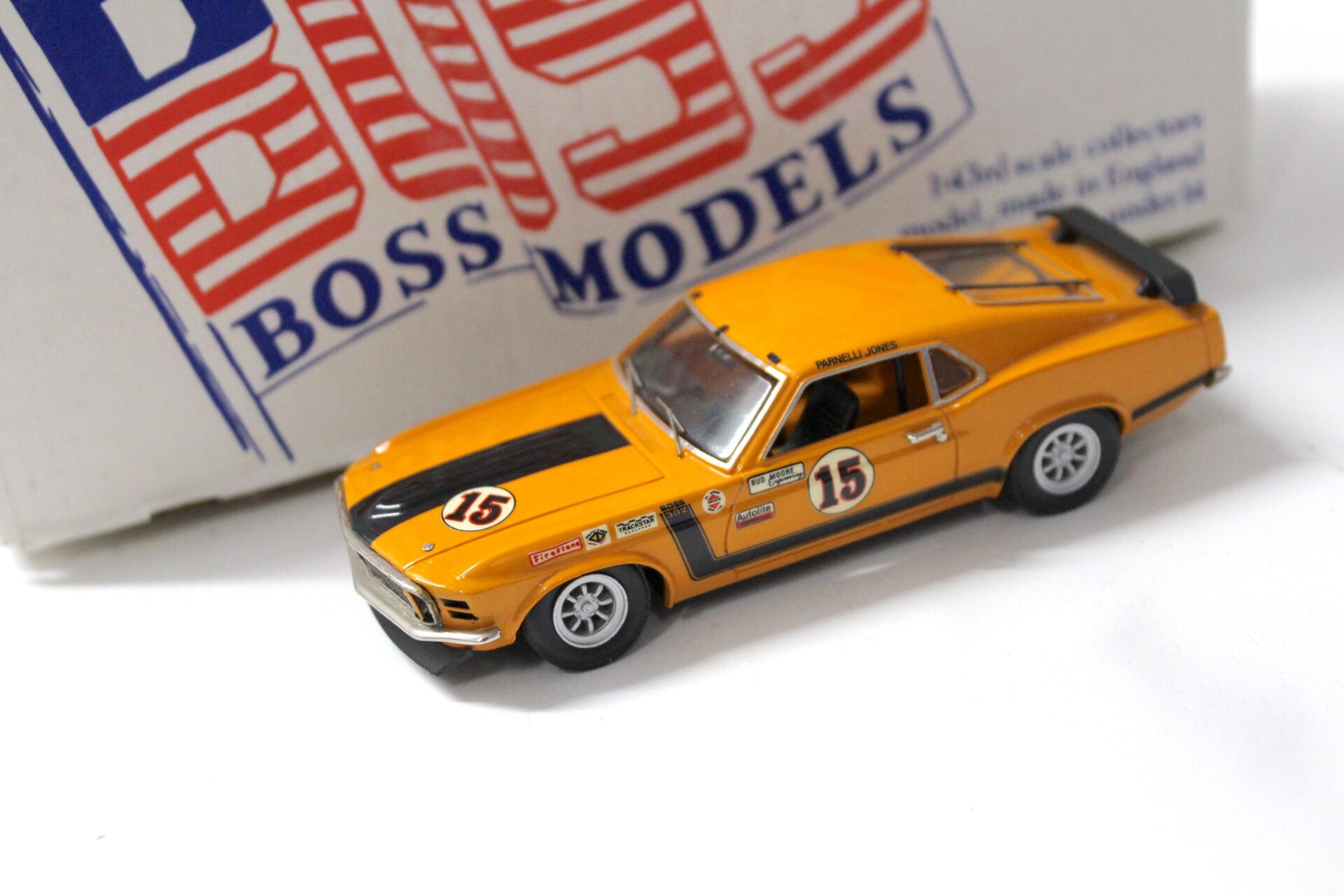 ID 53073 orig.jpg 1:43 Boss Models 1970 Ford Mustang Boss 302 orange Parnelli Jones #15