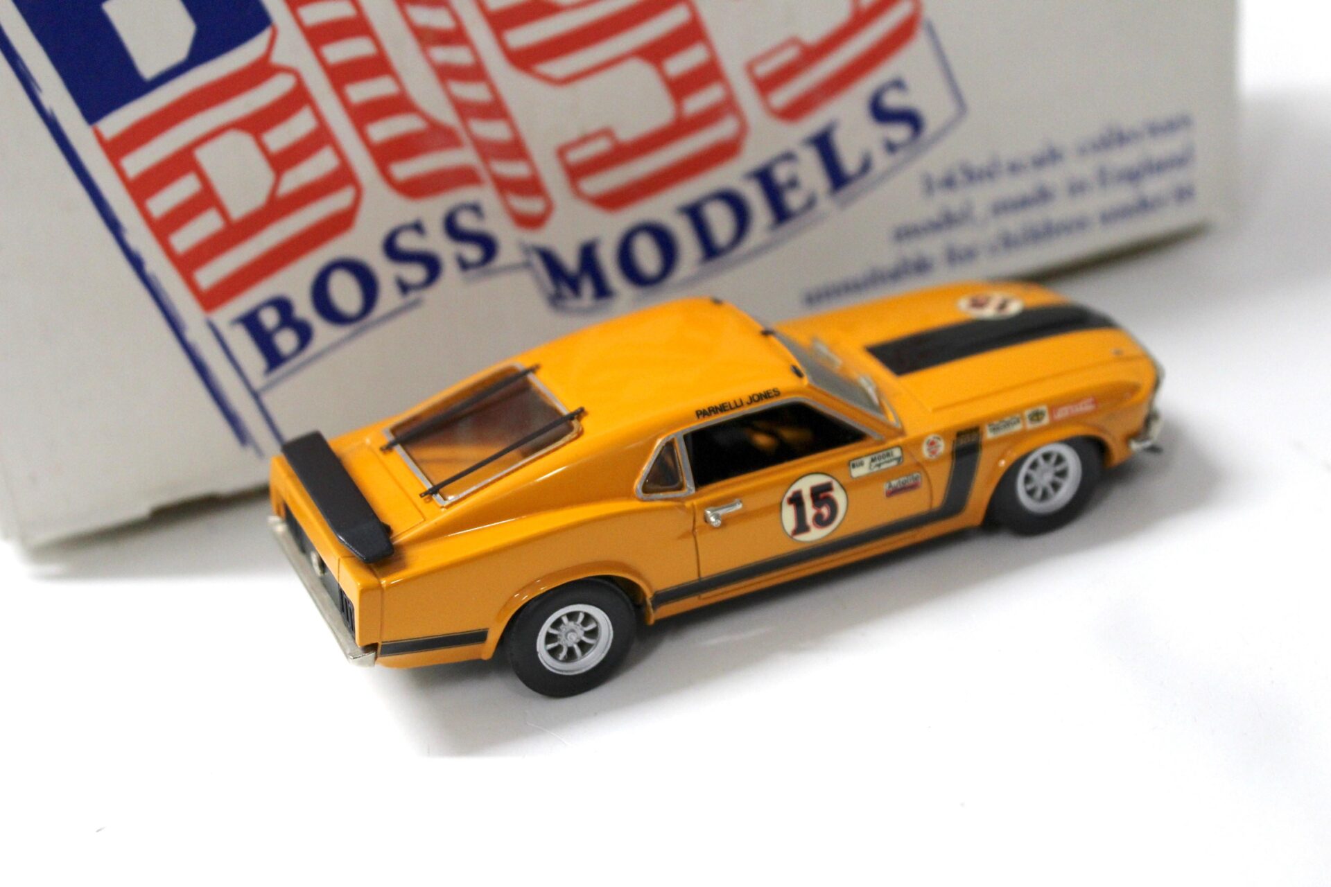 1:43 Boss Models 1970 Ford Mustang Boss 302 orange Parnelli Jones #15