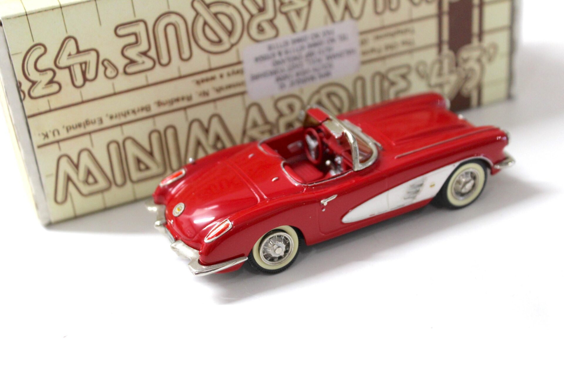1:43 MINIMARQUE 43 Chevrolet Corvette Open Top 1959 red/ white