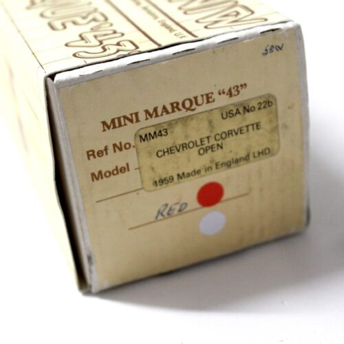 1:43 MINIMARQUE 43 Chevrolet Corvette Open Top 1959 red/ white
