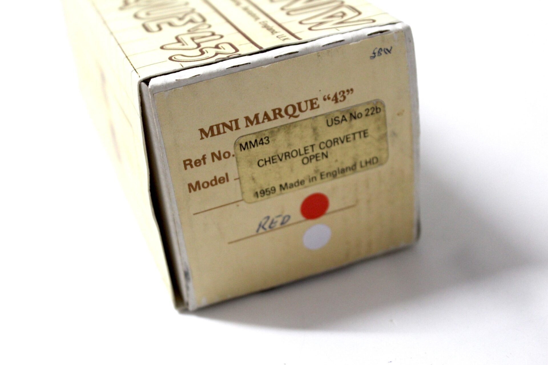 1:43 MINIMARQUE 43 Chevrolet Corvette Open Top 1959 red/ white