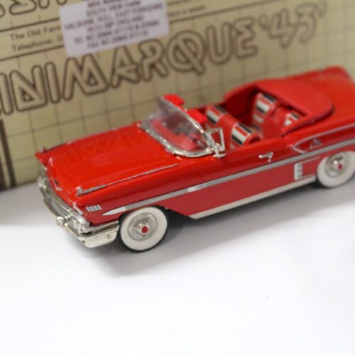 1:43 MINIMARQUE 43 Chevrolet Impala Convertible Top down 1958 red