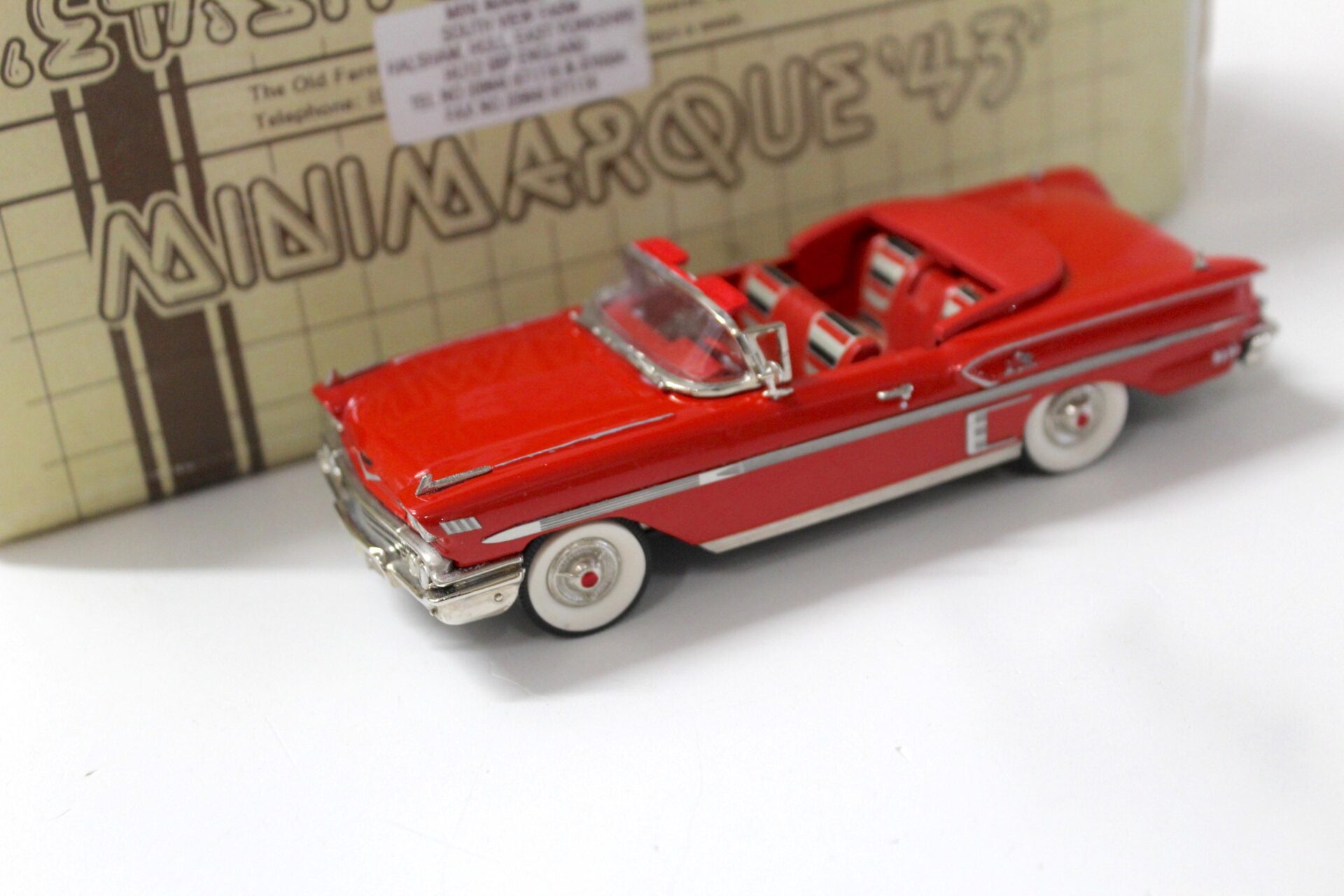 ID 53400 orig.jpg 1:43 MINIMARQUE 43 Chevrolet Impala Convertible Top down 1958 red