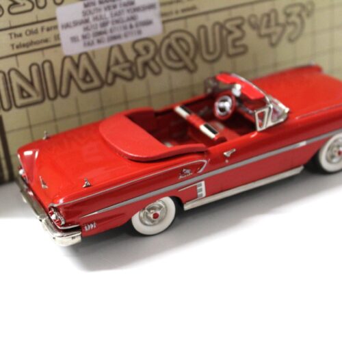 1:43 MINIMARQUE 43 Chevrolet Impala Convertible Top down 1958 red